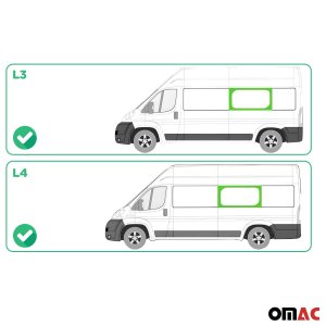 RAM PROMASTER Cargo Van Mid Side Fixed Glass - Left - Omac - Galaxy (Not For Sliding Door) - 2014-2025 RAM PROMASTER Cargo Van Mid Side Fixed Glass - Left - Omac - Galaxy (Not For Sliding Door) - 2014-2025